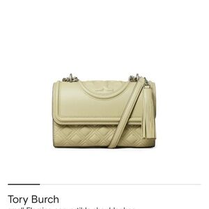 NWT Tory Burch Olive Sprig Fleming Crossbody Bag